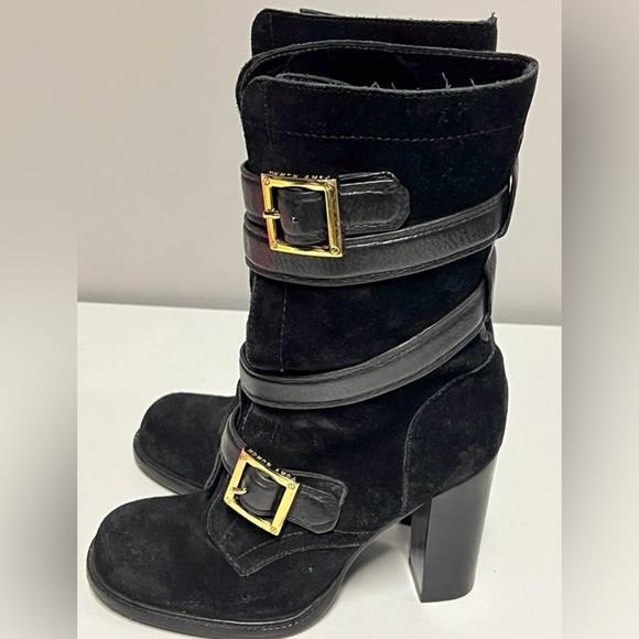 Tory Burch Shoes - ✨Tory Burch Black Suede Buckle Boots Size 8.5✨